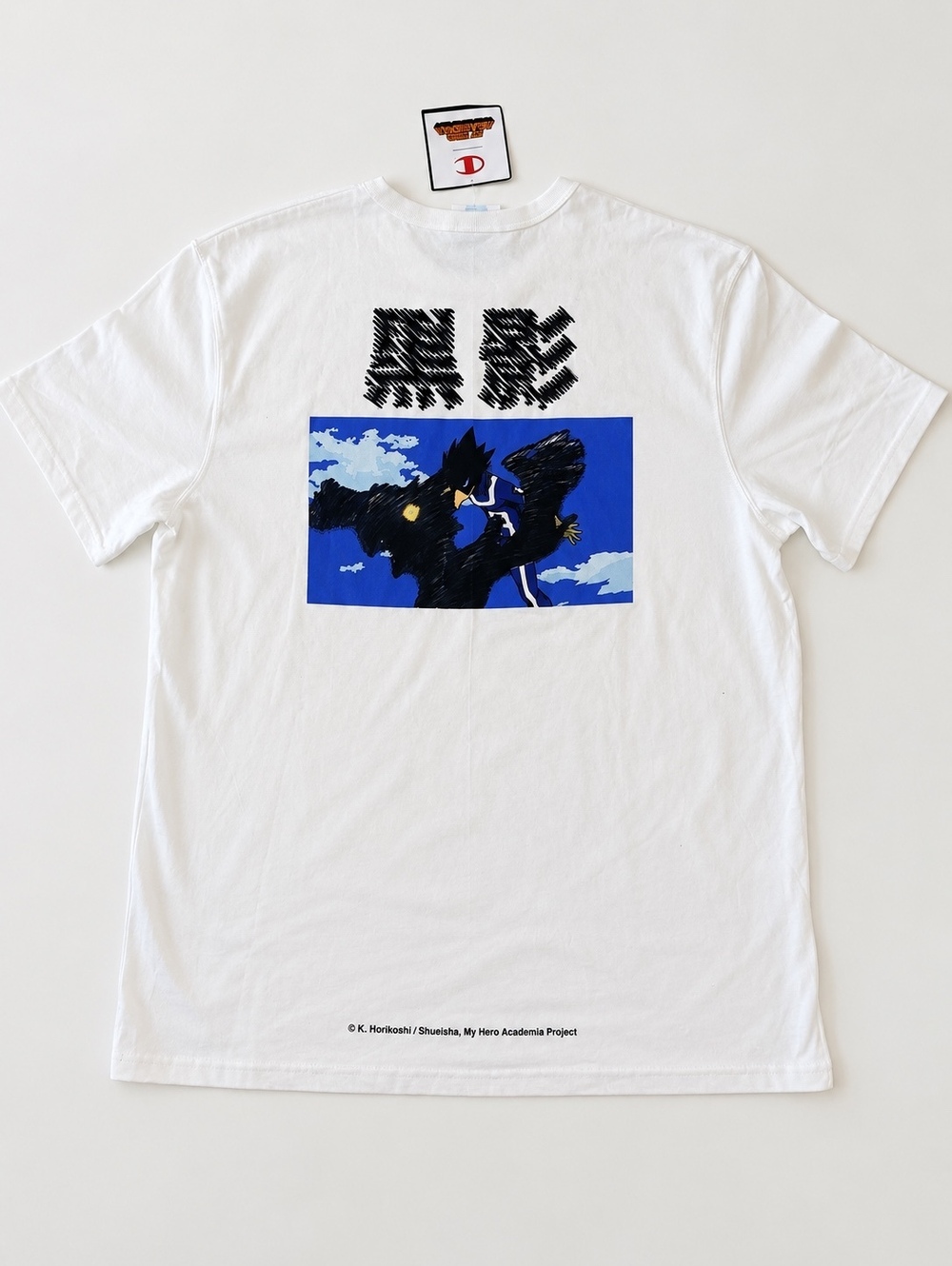 Champion x My Hero Academia white graphic T-shirt, size XL. NWT